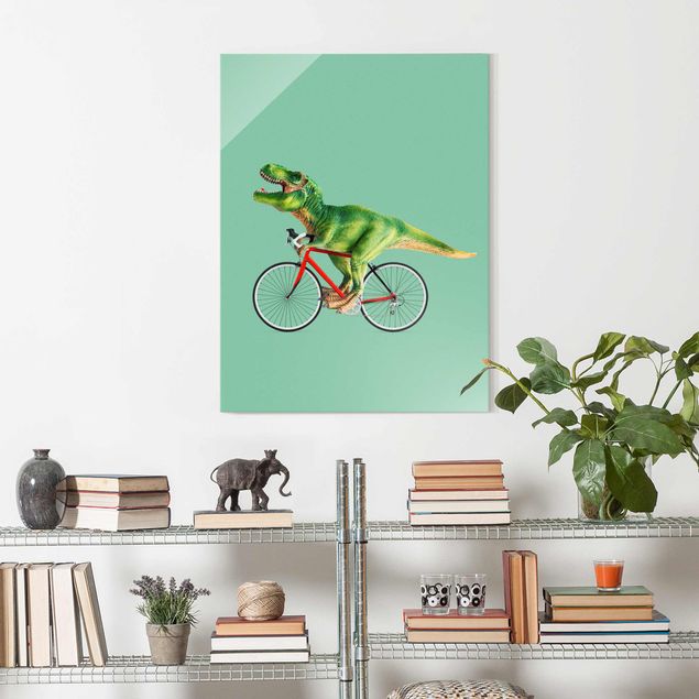 Inredning av barnrum Dinosaur With Bicycle