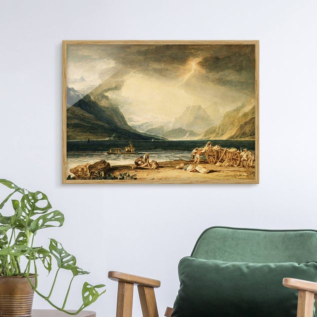 Tavlor med ram konstutskrifter William Turner - The Lake of Thun, Switzerland