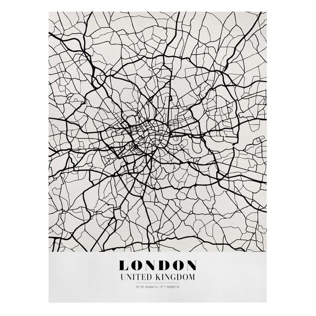 Canvastavlor världskartor London City Map - Classic