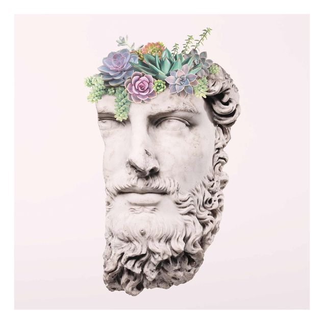 Tavlor blommor  Head With Succulents