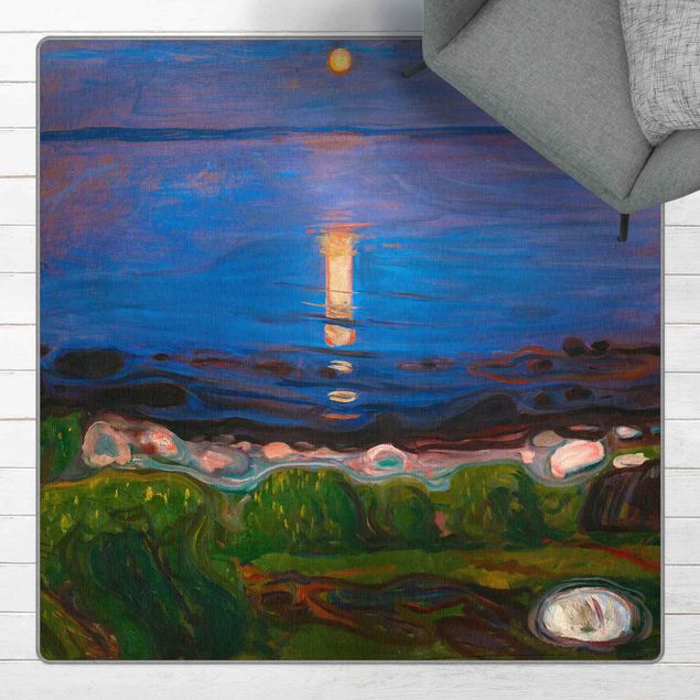 Konststilar Post Impressionism Edvard Munch - Summer Night By The Beach