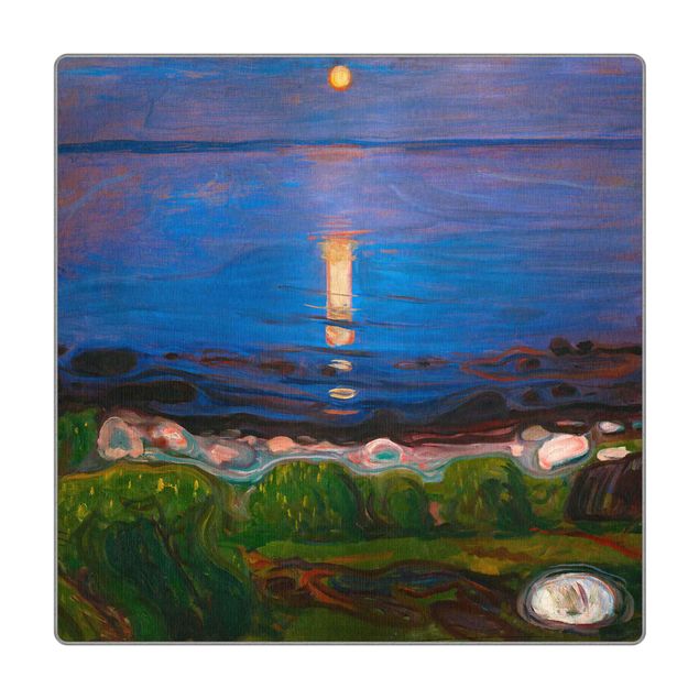 blå matta Edvard Munch - Summer Night By The Beach