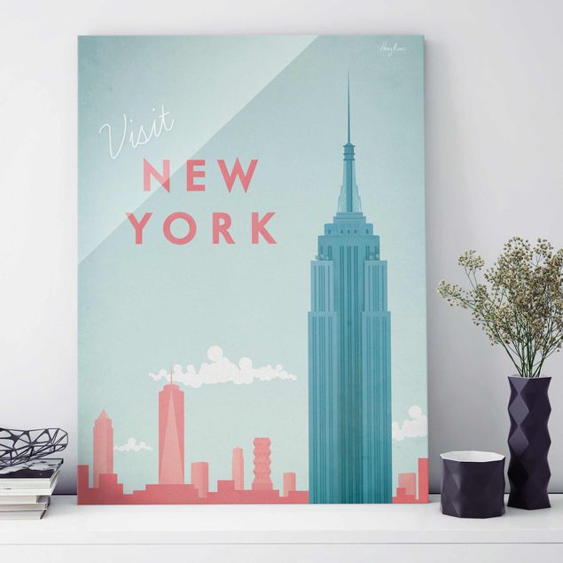 Glastavlor New York Travel Poster - New York