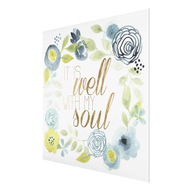 Magnettafel Glas Garland With Saying - Soul