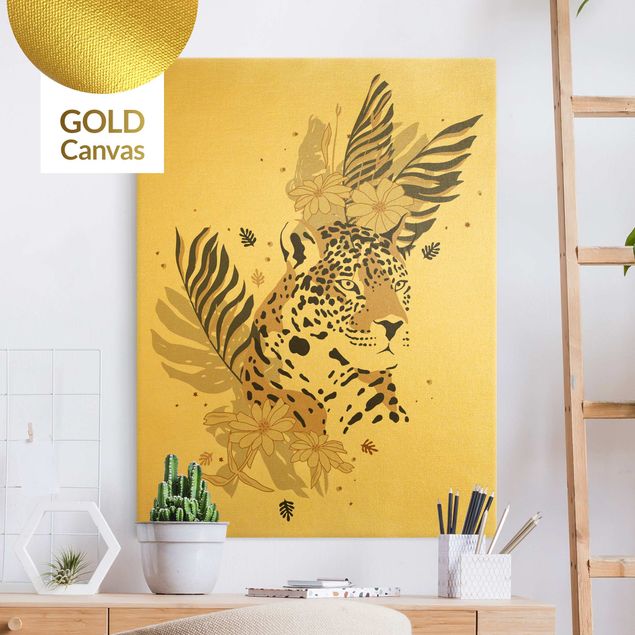 Guld Safari Animals - Portrait Leopard