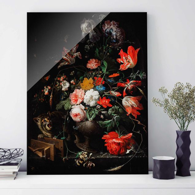Kök dekoration Abraham Mignon - The Overturned Bouquet