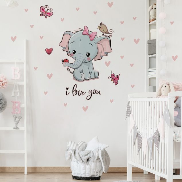Inredning av barnrum Elephant I Love You