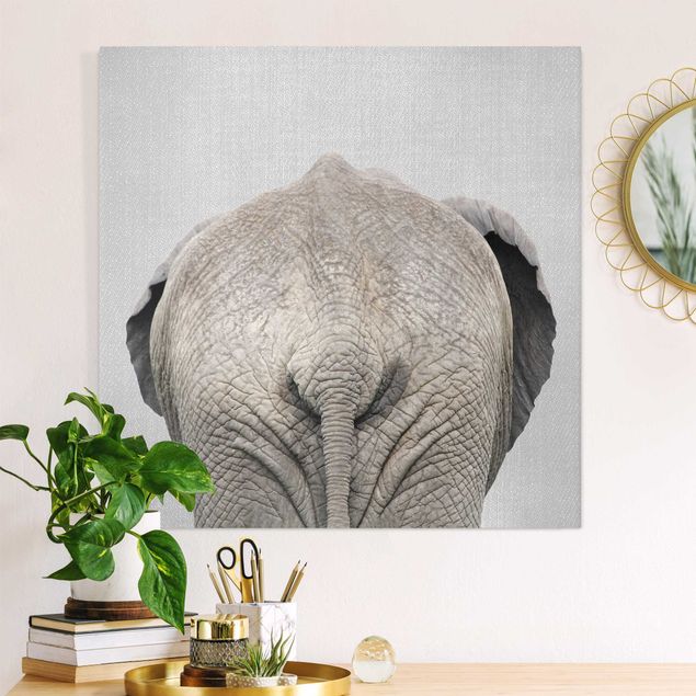Canvastavlor elefanter Elephant From Behind