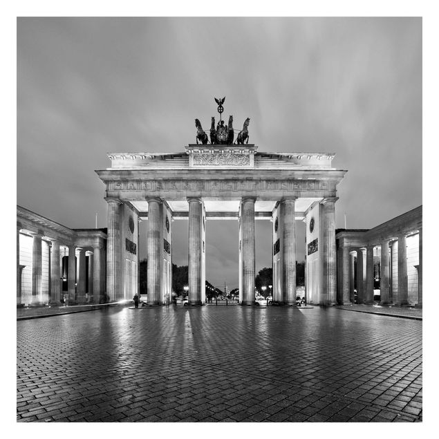 Fototapeter svart och vitt Illuminated Brandenburg Gate II