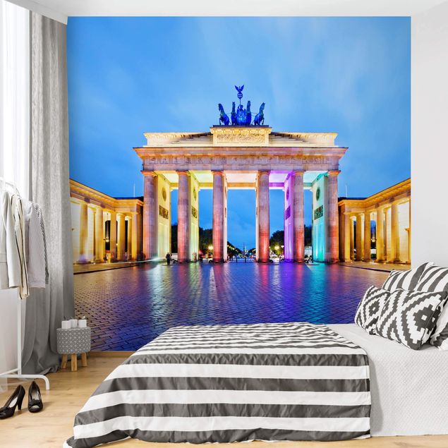 Fototapeter 3D Illuminated Brandenburg Gate