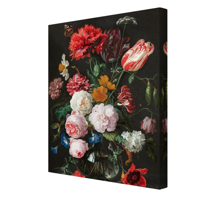 Tavlor blommor  Jan Davidsz De Heem - Still Life With Flowers In A Glass Vase