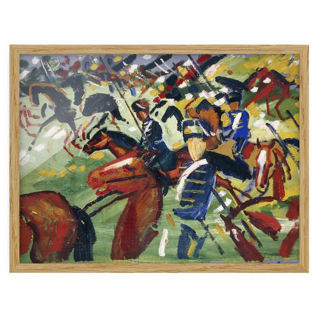 Konstutskrifter August Macke - Hussars On A Sortie