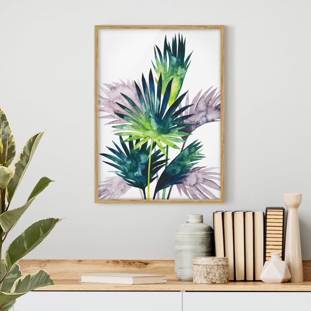 Tavlor med ram blommor  Exotic Foliage - Fan Palm