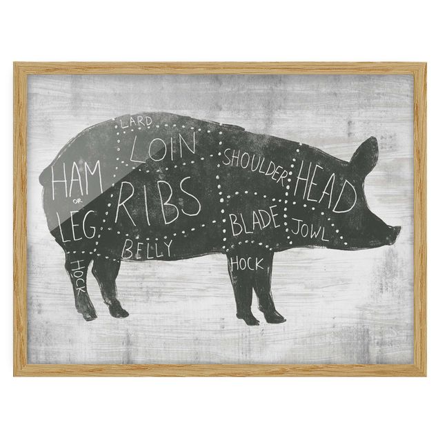 Tavlor ordspråk Butcher Board - Pig