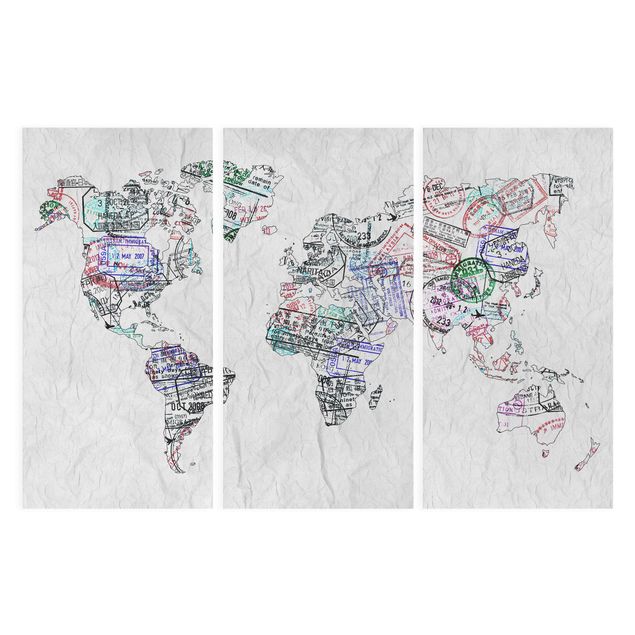 Tavlor Passport Stamp World Map