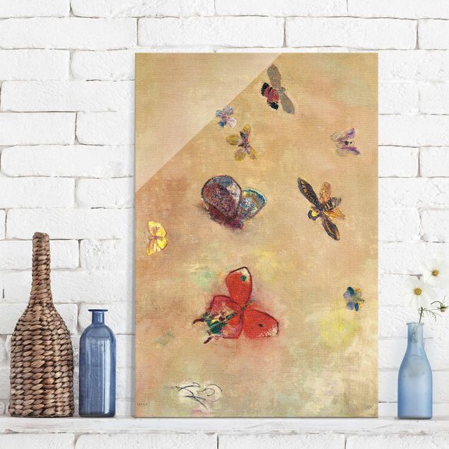 Tavlor färgglada Odilon Redon - Colourful Butterflies