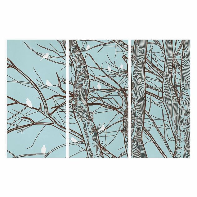 Canvastavlor landskap Winter Trees