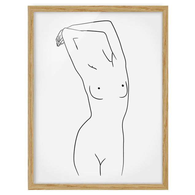 Tavlor naken och erotik Line Art Nude Black And White
