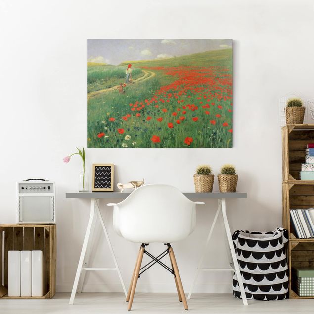 Kök dekoration Pál Szinyei-Merse - Summer Landscape With A Blossoming Poppy