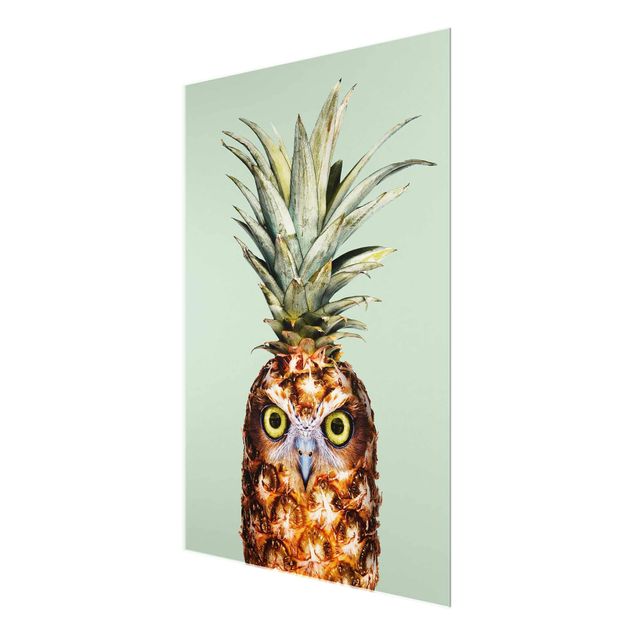 Tavlor grön Pineapple With Owl
