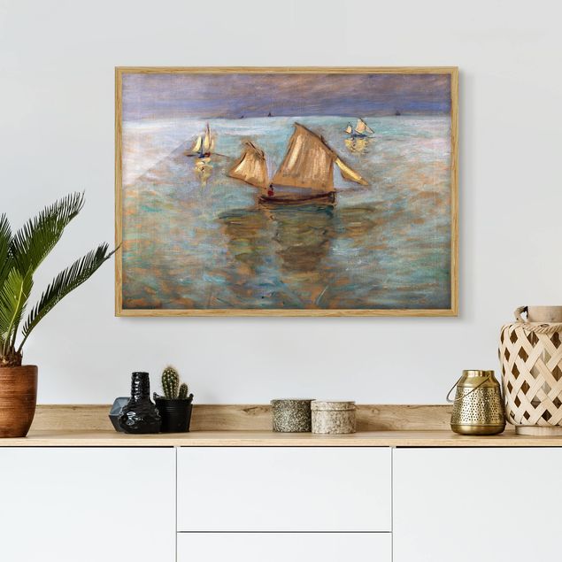Konststilar Impressionism Claude Monet - Fishing Boats Near Pourville