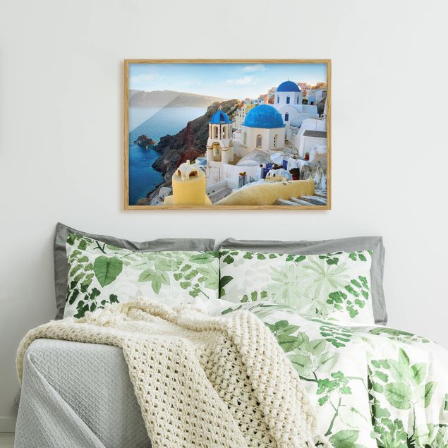 Tavlor arkitektur och skyline Santorini