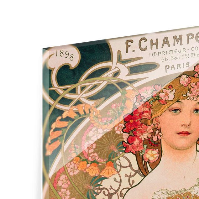 Tavlor blommor Alfons Mucha - Poster For F. Champenois