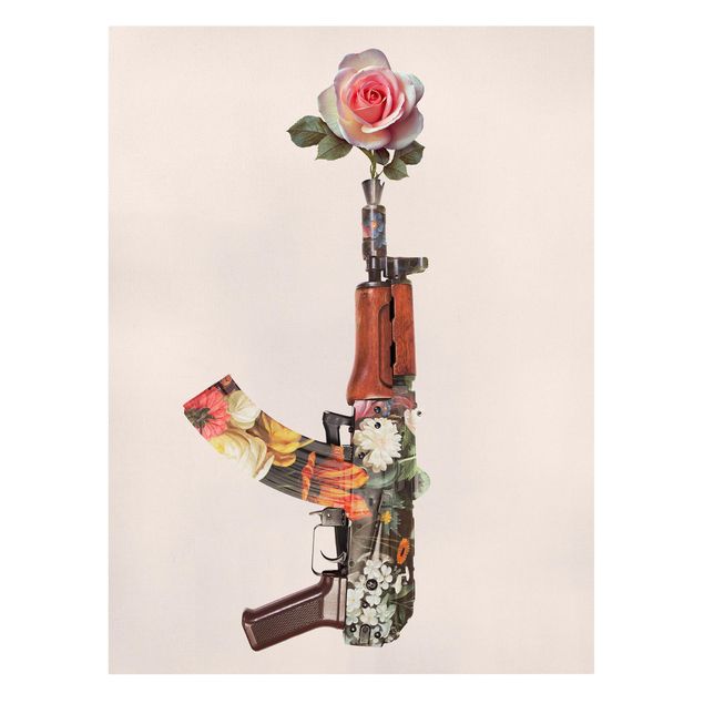 Tavlor blommor  Weapon With Rose