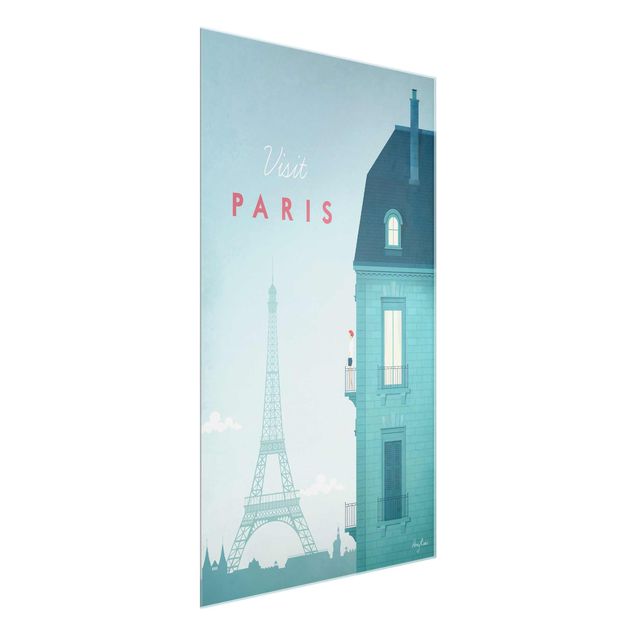 Glastavlor arkitektur och skyline Travel Poster - Paris