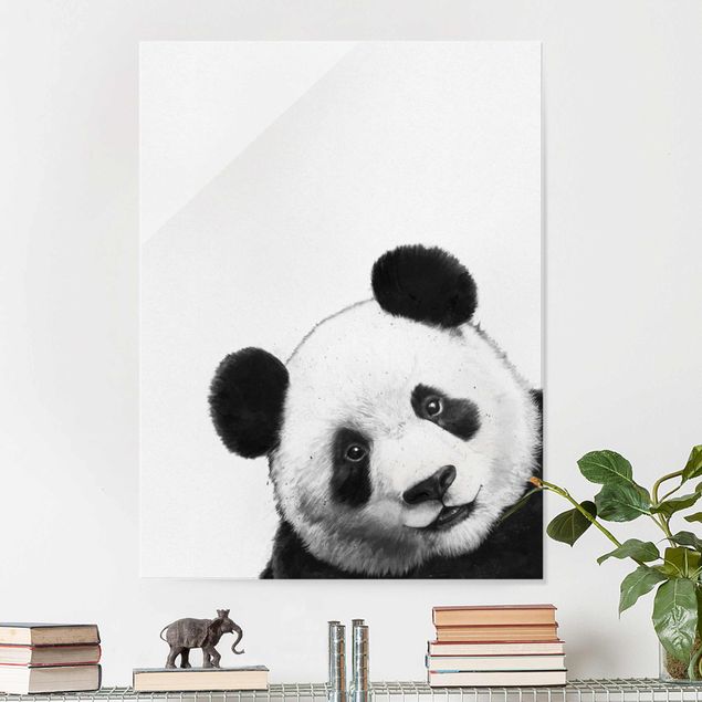 Tavlor Laura Graves Art Illustration Panda Black And White Drawing