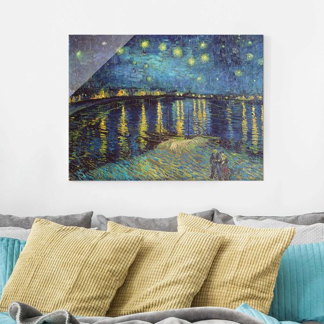 Tavlor arkitektur och skyline Vincent Van Gogh - Starry Night Over The Rhone