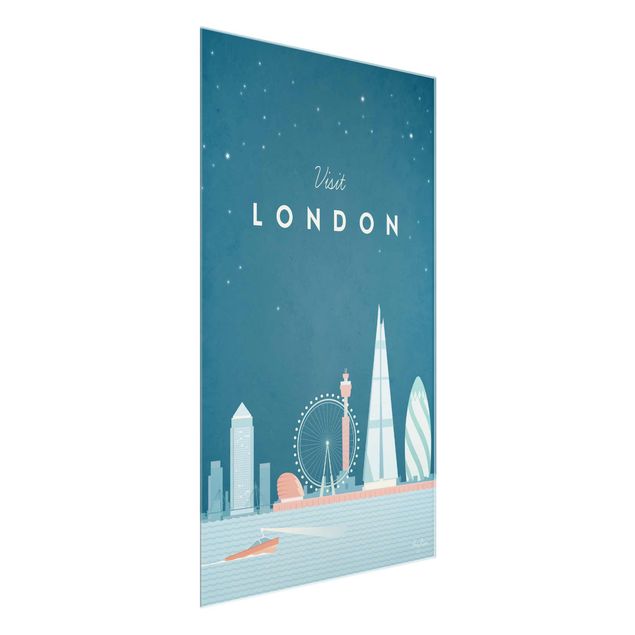 Glastavlor arkitektur och skyline Travel Poster - London