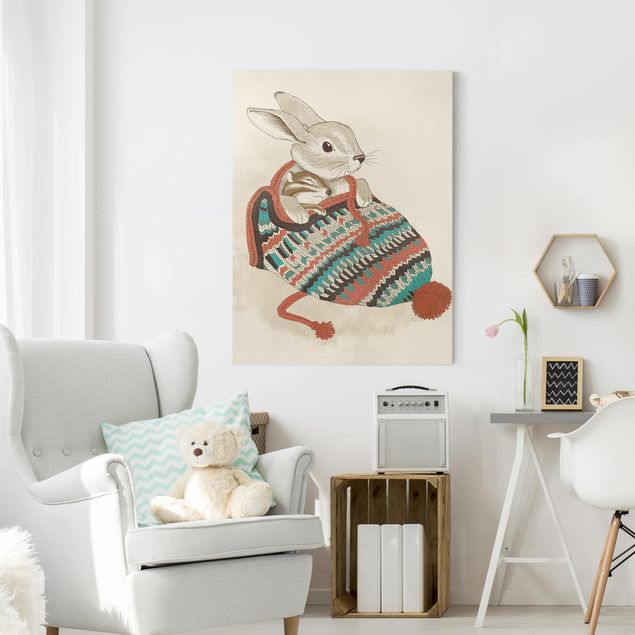 Kök dekoration Illustration Cuddly Santander Rabbit In Hat