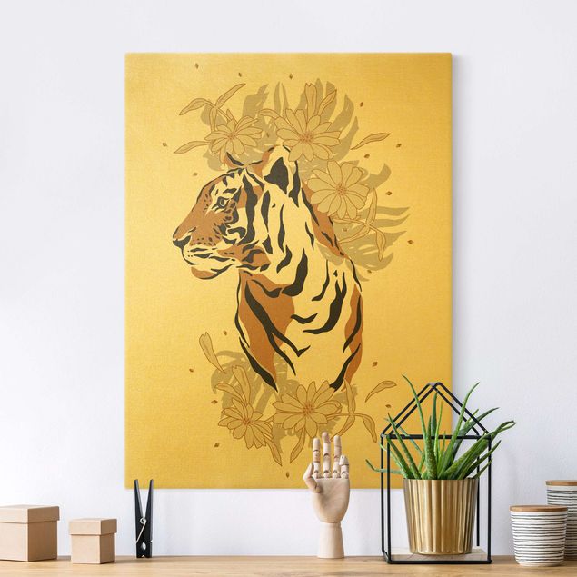 Canvastavlor tigrar Safari Animals - Portrait Tiger