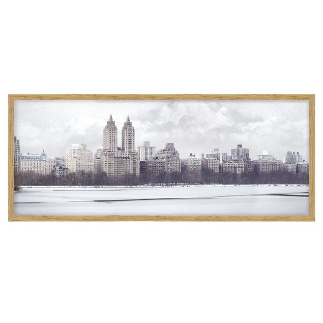 Tavlor arkitektur och skyline No.YK2 New York in the snow