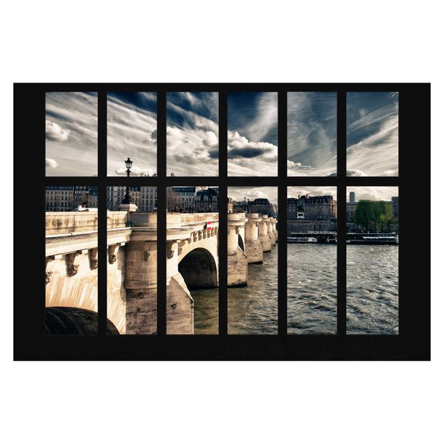 Tapeter Window Bridge Paris