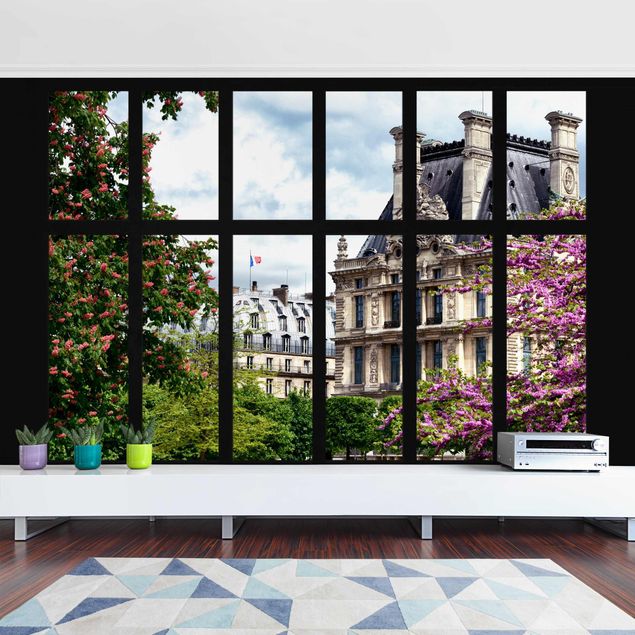 Fototapeter arkitektur och skyline Window Spring II Paris