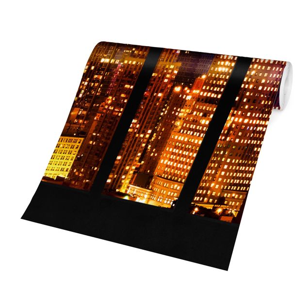 Fototapeter arkitektur och skyline Window Manhattan Sunrise