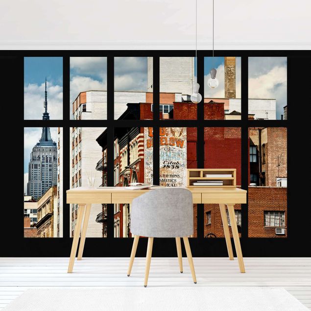 Fototapeter arkitektur och skyline Window View Of New York Building