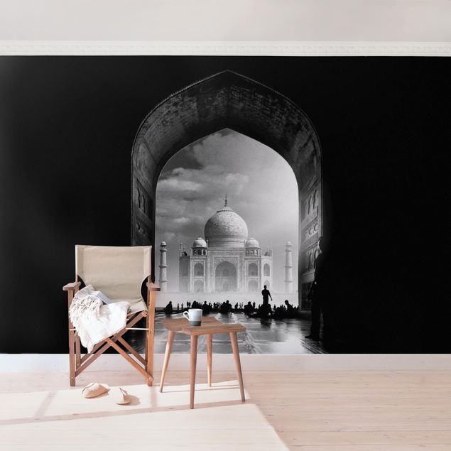 Fototapeter svart och vitt The Gateway To The Taj Mahal