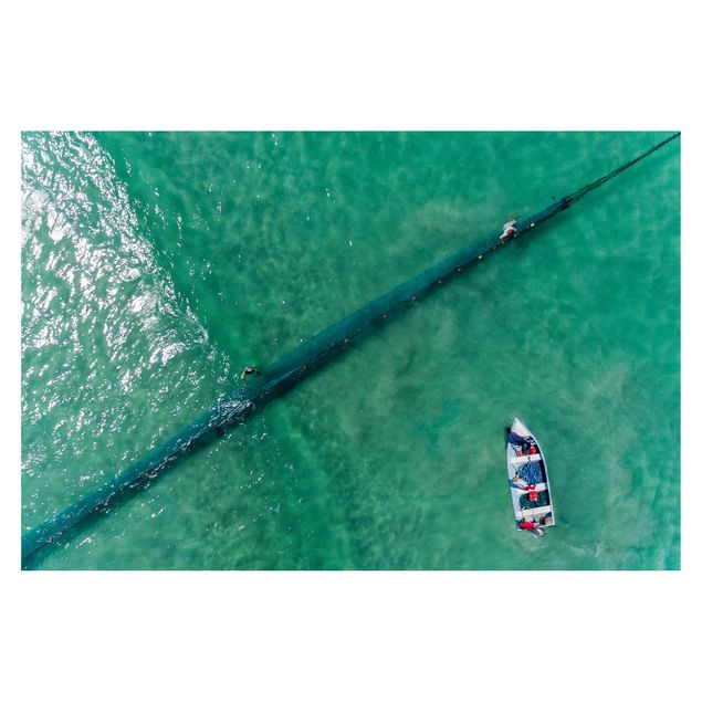 Fototapeter turkos Aerial View - Fishermen