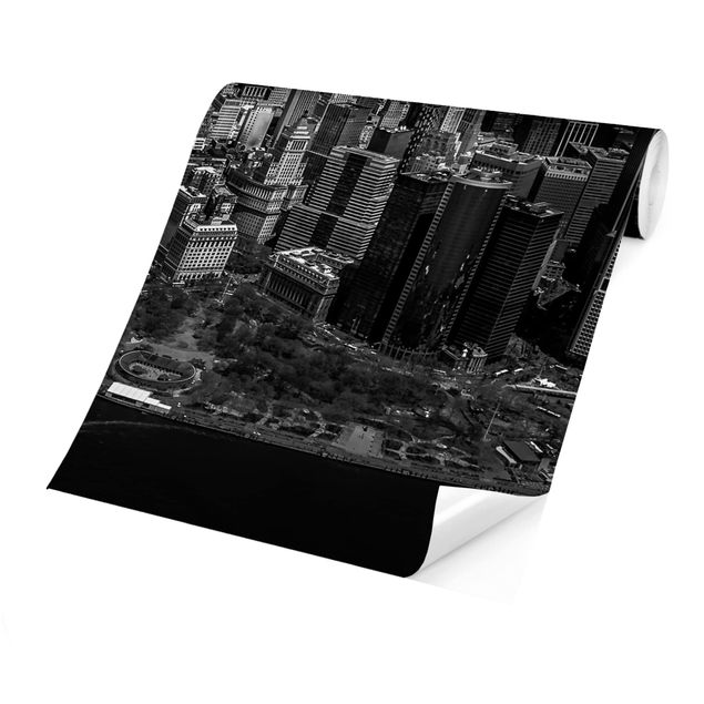 Fototapeter svart och vitt New York - Manhattan From The Air