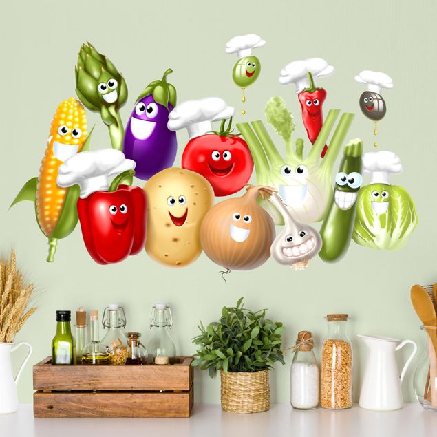 adesivos de parede Cheeky vegetables