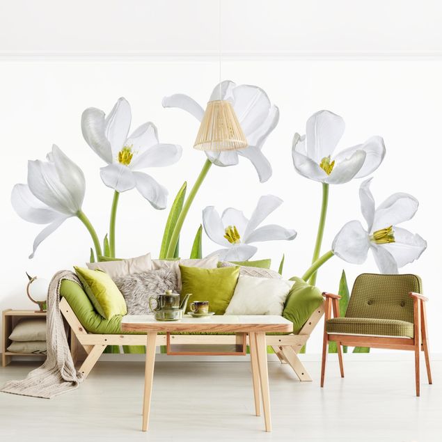 Kök dekoration Five White Tulips