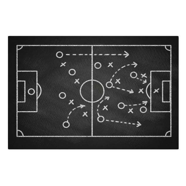 Tavlor modernt Football Strategy On Blackboard