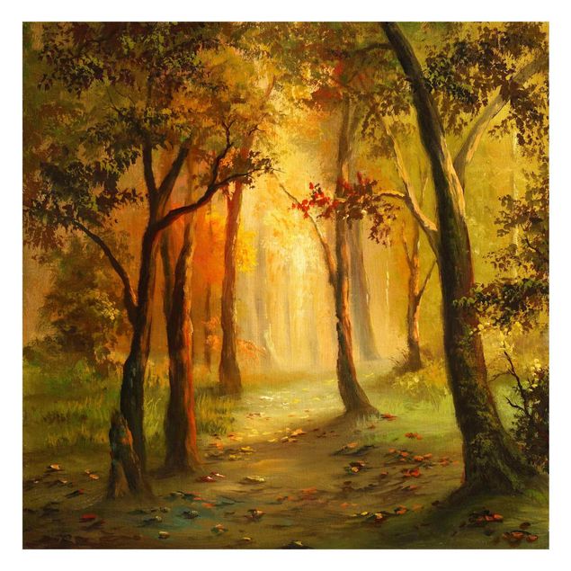 Tapeter Painting Of A Forest Clearing