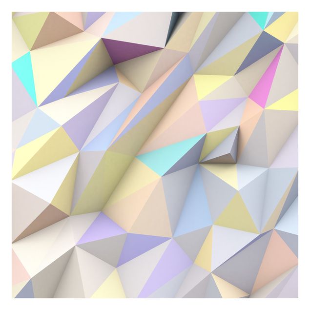 Tapeter modernt Geometric Pastel Triangles In 3D