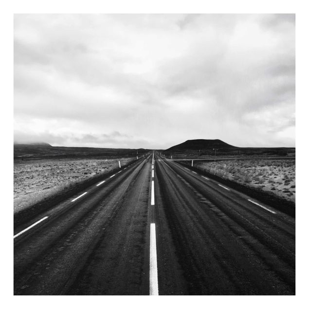 Tavlor natur Straight Road In Iceland