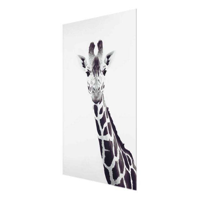 Tavlor svart och vitt Giraffe Portrait In Black And White