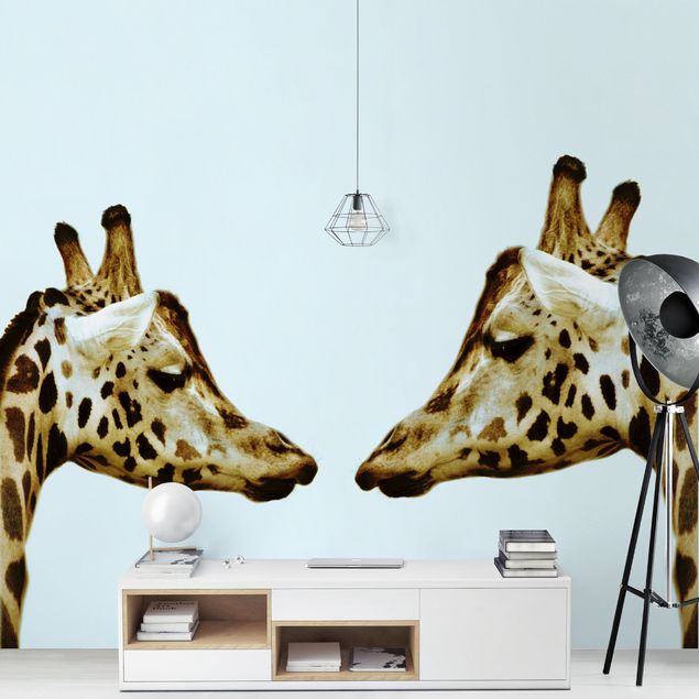 Fototapeter djur Giraffes In Love